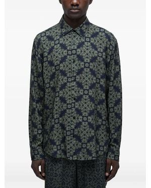 Osklen Tile-Print Shirt - Grey