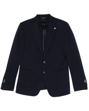 Daniele Alessandrini Lapel Pin Jacket - Blue