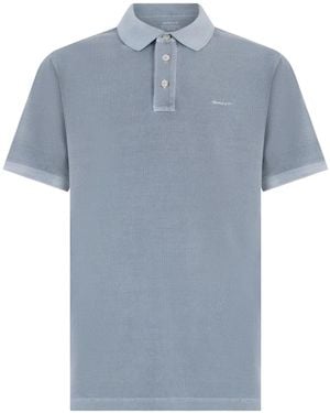 GANT Sunfaded Cotton Polo Shirt - Blue