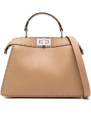 Fendi ピーカブー I See U ハンドバッグ S - ナチュラル