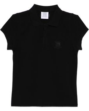 Vetements Logo-Embroidered Top - Black