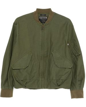 R13 Bubble Pocket Bomber Jacket - Green