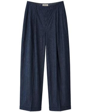 Max Mara Jeans Mit Falten - Blau
