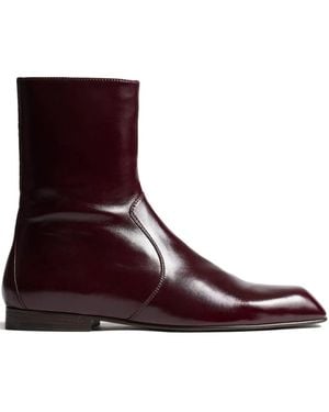 KHAITE Colt Zip Ankle Boot - パープル