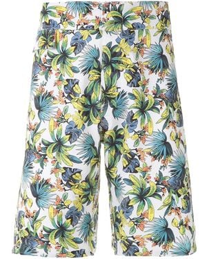 Amir Slama Foliage Print Swim Short - Green