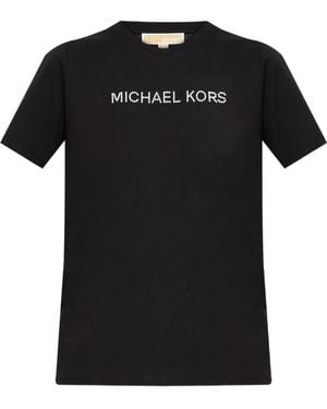 MICHAEL Michael Kors Camiseta con logo de cuentas - Negro