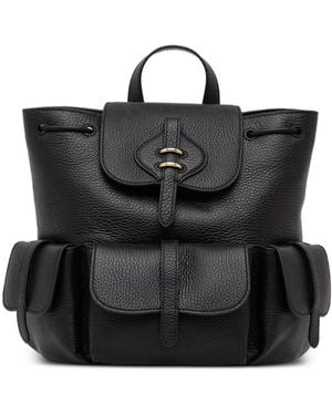 Coccinelle Mavery Pocket Leather Backpack - Black