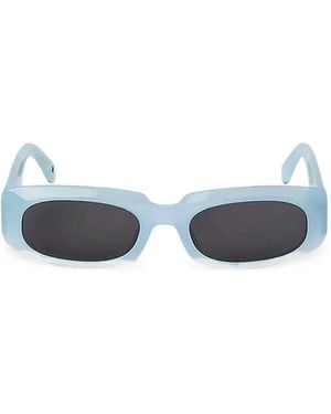 Palm Angels Noah Oval-Frame Sunglasses - Blue