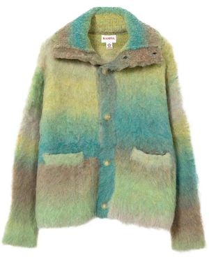 KAMIYA Shawl-Collar Knit Jacket - Green
