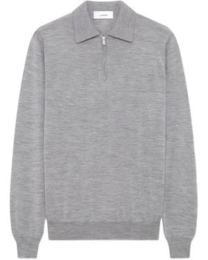 Lardini Langärmeliges Poloshirt Mit Reißverschluss - Grau