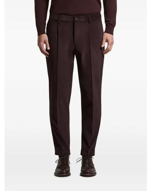 Peserico Pleated Corduroy Trousers - Black