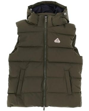 Pyrenex Gilet Smanicato Con Cappuccio - Verde