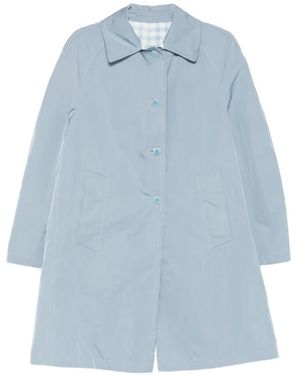 Ermanno Scervino Button-Front Collared Single-Breasted Coat - Blue