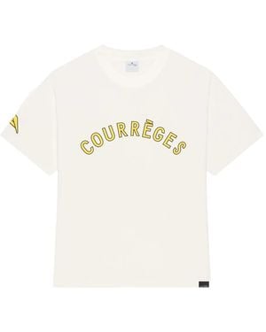 Courreges Logo-Print T-Shirt - White
