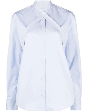 Off-White c/o Virgil Abloh Belted Cotton-poplin Shirt - Blue