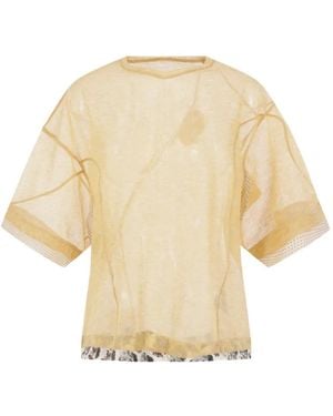 Undercover Layered-Effect Semi-Sheer T-Shirt - Natural