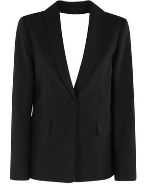 Semicouture Shawl collar single-button blazer - Negro