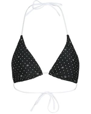 KARL LAGERFELD Top De Bikini Con Motivo De Lunares - Negro