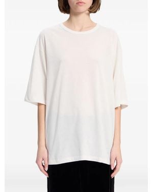 Ann Demeulemeester Slogan-Print Jersey T-Shirt - White