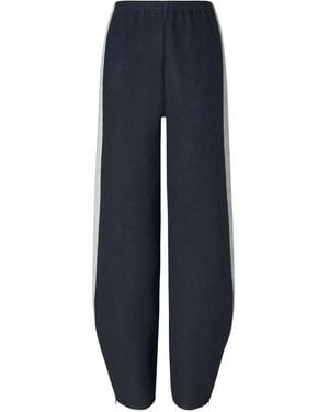 Tory Burch Stripe Japanese Jersey Sweatpant - Blue