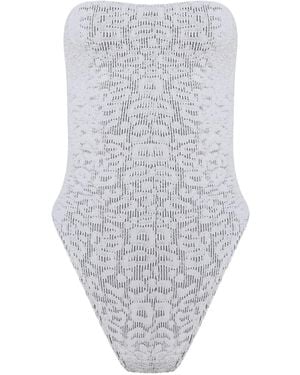 Bondeye Costume Intero Fane Con Stampa - Bianco