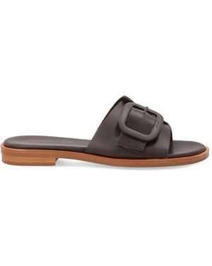 Frau Buckle-Fastening Crossover Sandals - Brown