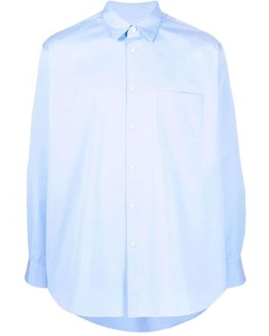 Comme des Garçons Point-Collar Patch-Pocket Shirt - Blue