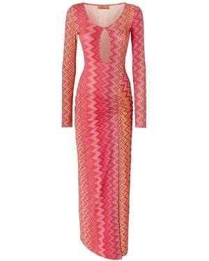 Missoni Zigzag Beach Dress - Red