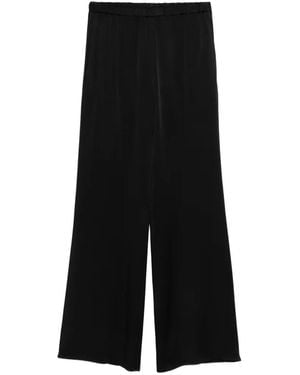 Antonelli Tiete Elasticated-Waistband Palazzo Trousers - Black