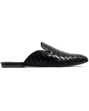 Neil Barrett Woven Leather Slippers - Black