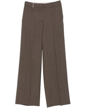 Peserico Wide-Leg Trousers - Brown