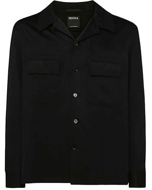 ZEGNA ダブルポケット ジャケット - ブラック