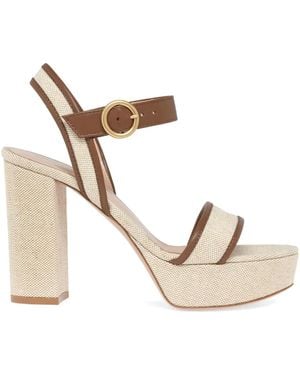 Gianvito Rossi Milos Platform Heeled Sandals - White