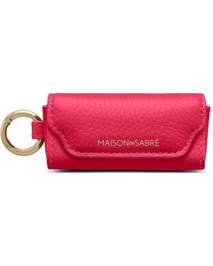 Maison De Sabre Breloque Rouge À Lèvres En Cuir - Pink