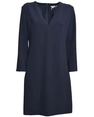Aspesi V-Neck Mini Dress - Blue