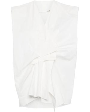 JNBY Pleated Sleeveless Blouse - White