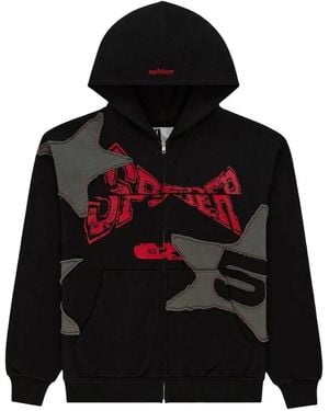 Sp5der Felpa Big Star Con Zip - Nero