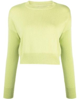 Teddy Cashmere Genova Cropped Cashmere Jumper - Yellow