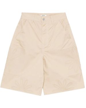 Sandro Shorts Met Bloem-Detail - Naturel