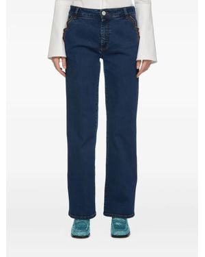 Vivetta Jeans mit Stickerei - Blau