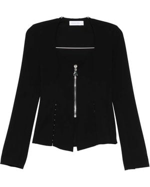 Patrizia Pepe Zip-Up Blazer - Black