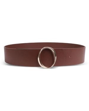 Orciani Liberty Oval-Buckle Belt - Brown