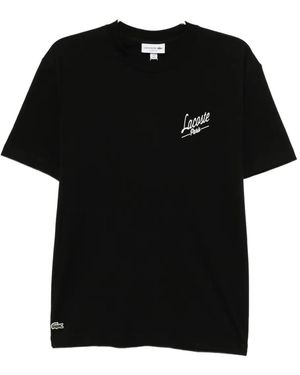 Lacoste Camiseta con logo estampado - Negro