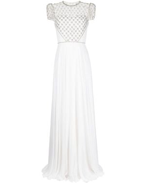 Jenny Packham Oskari Crystal-Embellished Gown - White