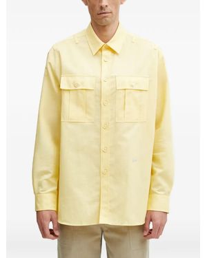 KENZO Button-Up Flap-Pocket Shirt - Yellow