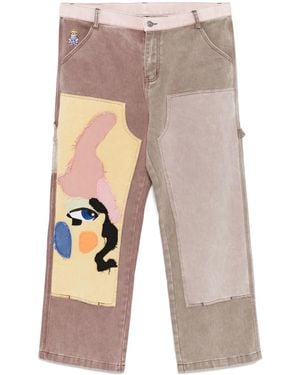 Kidsuper Jeans Im Patchwork-Look - Natur