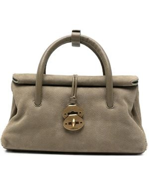 Zanellato Small Dotta Nubuck-Leather Tote Bag - Metallic