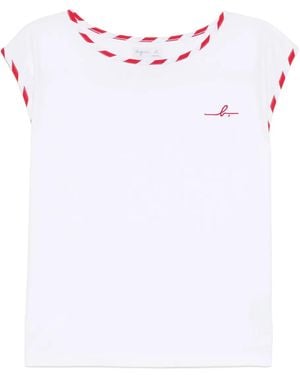 agnès b. Logo-Embroidered Vest - White
