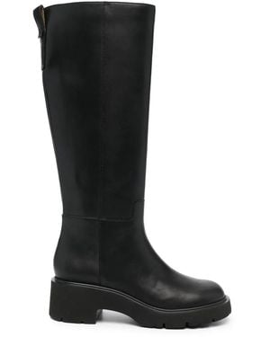 Camper Knee-Length Slip-On Boots - Black