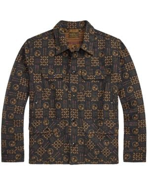 RRL Patterned Shirt Jacket - Gray